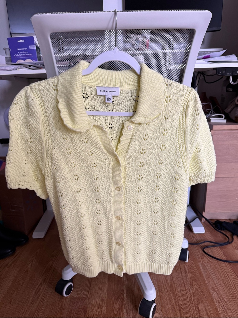 Women's yellow knit top
